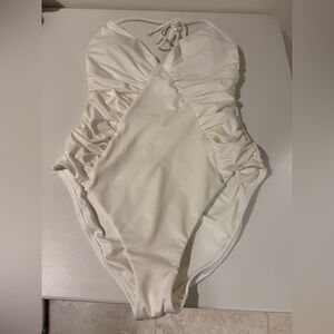 Sanctuary white one piece halter bathing suit